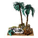 Double palm tree with resin lake 25x20x20 cm for 8 cm Nativity Scene s5