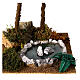 Palma doppia laghetto resina presepe 8 cm 25x20x20 cm s4