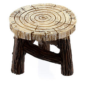 Runder Tisch aus Harz Krippe, 6 cm 4x4 cm