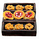 Caixinhas 3 peças pizza pão e roscas 5x2x1 cm para presépio com figuras de 8 cm s1