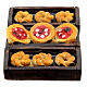 Boxes 3 pcs pizza bread donuts resin nativity scene 8 cm 5x2x1 cm s1