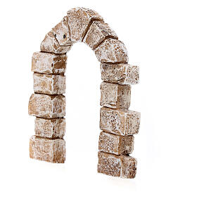 Nativity scene resin brick arch 6-8 cm 10x10 cm