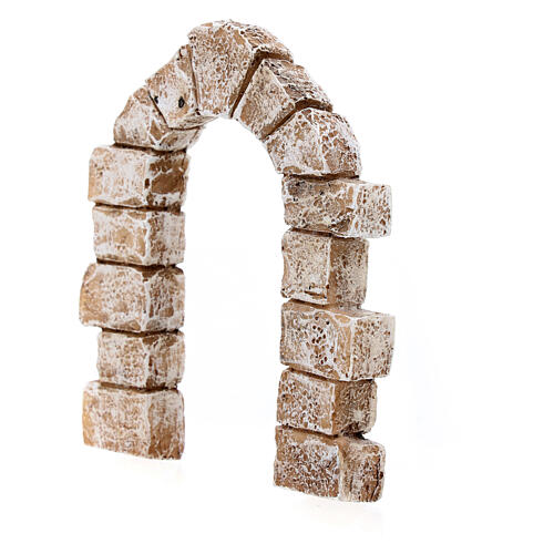 Nativity scene resin brick arch 6-8 cm 10x10 cm 2