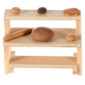 Bread stall for 10 cm Nativity Scene, 10x10x5 cm