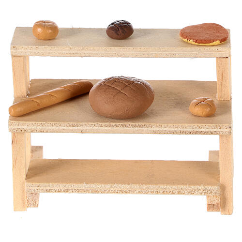 Bread stall for 10 cm Nativity Scene, 10x10x5 cm 1