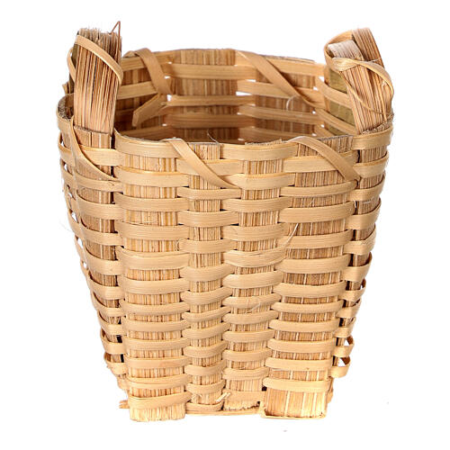Wooden basket with handles of 5 cm for 12-14 cm Nativity Scene 1