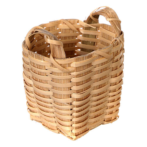 Wooden basket with handles of 5 cm for 12-14 cm Nativity Scene 2