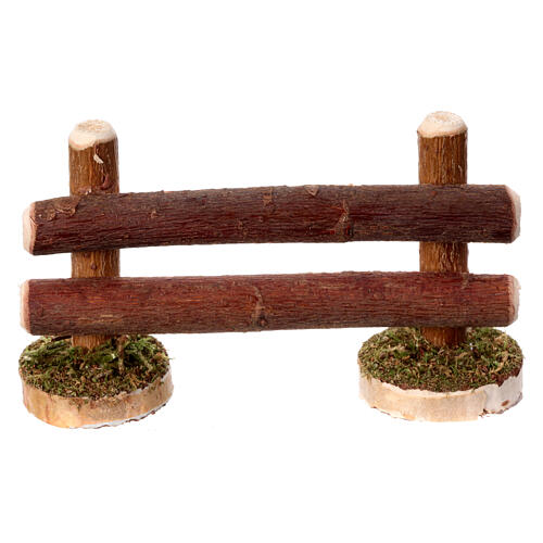 Wooden fence with moss for 8-10 cm Nativity scene, 5x8 cm 1