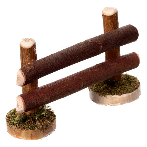 Wooden fence with moss for 8-10 cm Nativity scene, 5x8 cm 2