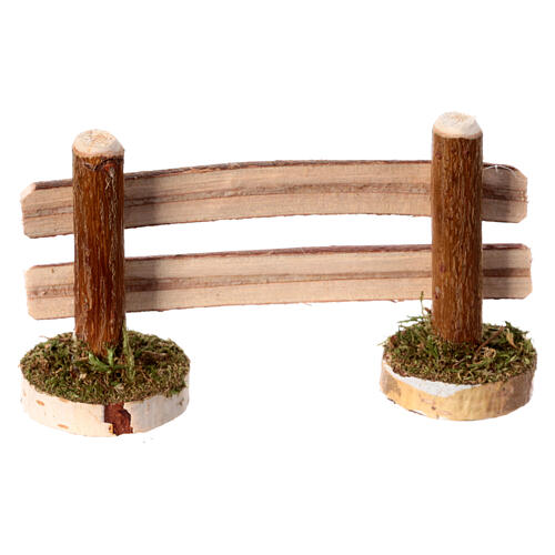 Wooden fence with moss for 8-10 cm Nativity scene, 5x8 cm 3