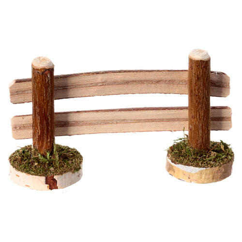 Fence figurine for nativity scene 8-10 cm moss wood 5x8cm 3