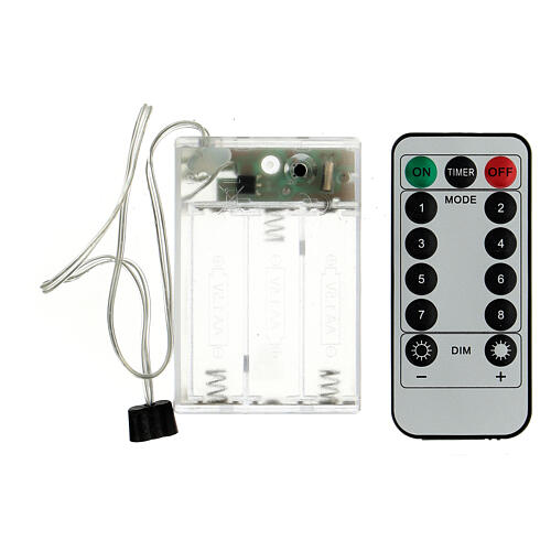 Low-voltage battery with remote for Nativity Scene lights 1