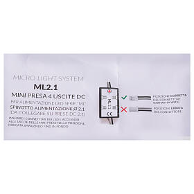 Vierfach-Steckdose mit 2,1-mm-Stecker – Micro Light System (MLS)