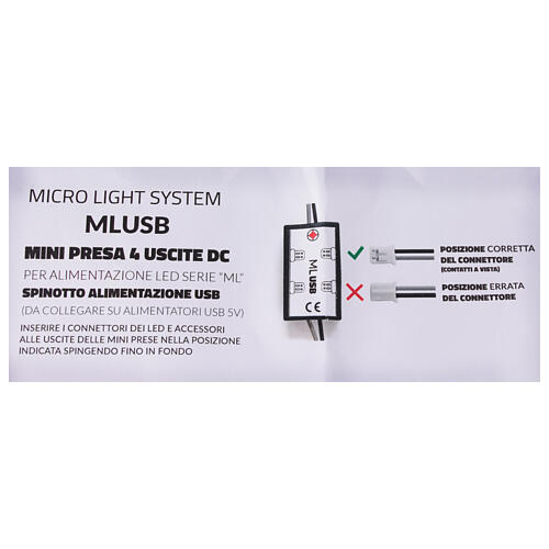 Mini presa 4 uscite alimentazione USB