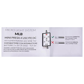 Stromversorgung mit 4 Ausgängen, Batteriebetrieben, Micro Light System (MLS)