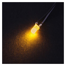 Yellow LED with flickering light for fire effect, 3 mm