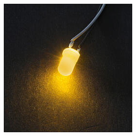 Yellow LED with flickering light for fire effect, 5 mm