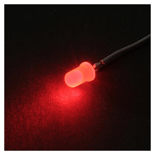 Red LED with flickering light for fire effect, 5 mm 2