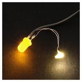 Yellow LED for fire effect, 5 mm, 2.1 mm pin