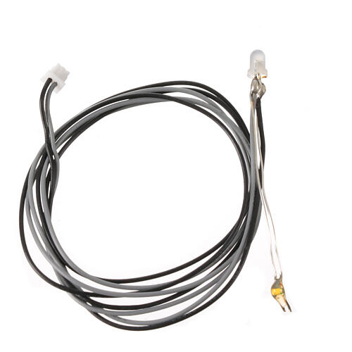 Led fuoco giallo 5 mm spinotto 2.1 1