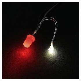 Red LED for fire effect, 5 mm, 2.1 mm pin