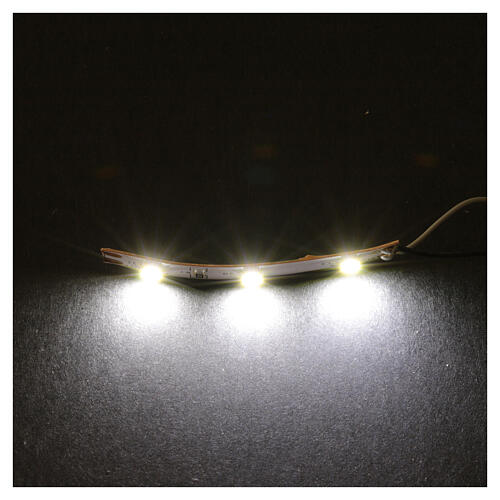 Mini LED strip, 3 cold white LEDs for Micro Light System 2