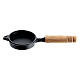 Miniature skillet with wooden handle for 12 cm Nativity Scene s1