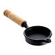 Miniature skillet with wooden handle for 12 cm Nativity Scene s2