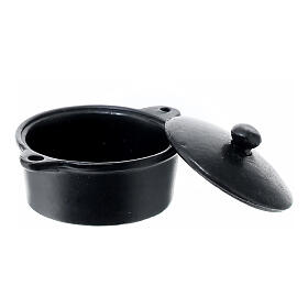 Pot with lid for 10-12 cm Nativity Scene, h 2 cm