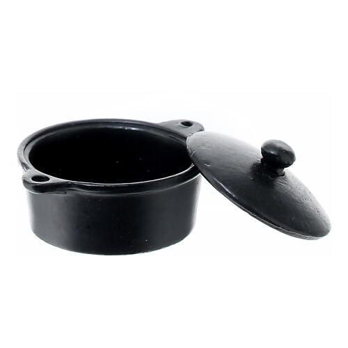 Pot with lid for 10-12 cm Nativity Scene, h 2 cm 2