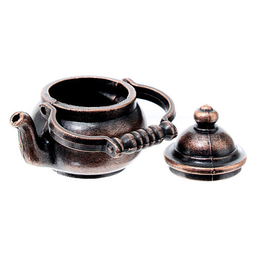 Miniature tea pot for 12-14 cm Nativity Scene, h 3 cm 2