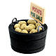 Verkaufskorb mit Kartoffeln, Krippenzubehör, für 10-12 cm Krippe s2