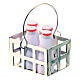 Basket set of four milk bottles for nativity scene 12 cm, height 3.5 cm s3