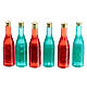 Bottiglia vino assortita con etichetta presepe 14-16 cm h reale 3,5 cm s3