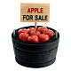 Basket of apples for sale for 12 cm Nativity Scene, h 4.5 cm s1