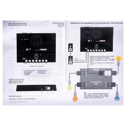 Vollautomatisches Tonwiedergabegerät für Krippenanlagen – 7 Geräusche, 230V 4