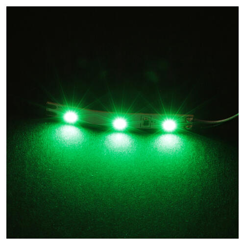 Striscia 3 led verde Micro Light System 2
