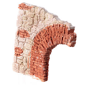 Wall with right half arch, 10x15 cm, for Nativity Scene
