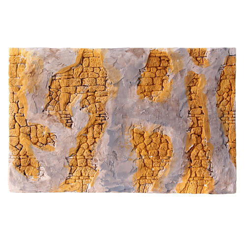 Mauerstück aus Gips – 15 × 15 cm, für Krippen mit 10 cm Figuren-Serie 1