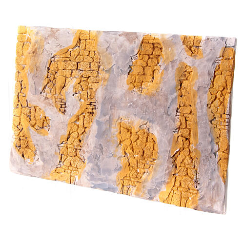 Mauerstück aus Gips – 15 × 15 cm, für Krippen mit 10 cm Figuren-Serie 2