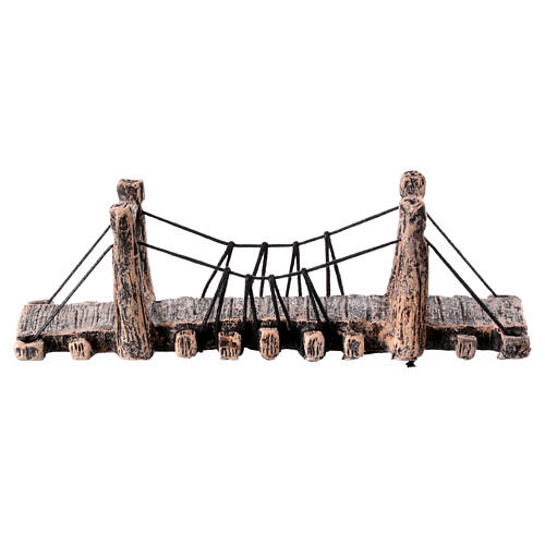 Brücke aus Kunstharz und Kordel – für 10 cm Krippe 1