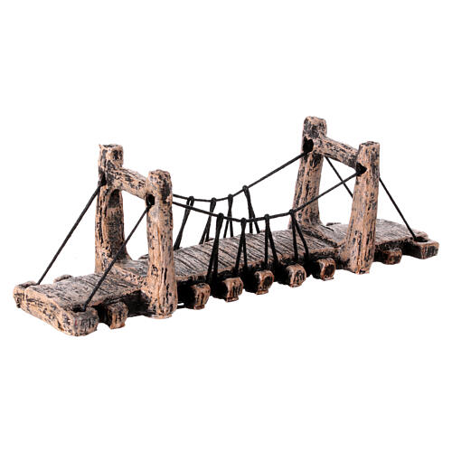Brücke aus Kunstharz und Kordel – für 10 cm Krippe 3