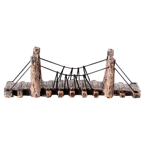 Nativity scene bridge in resin and wire for figurines 10 cm 15X5 cm 4