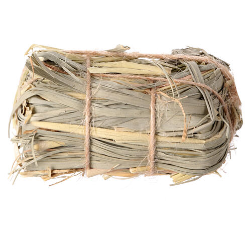 Tied hay bale for nativity scene 10 cm 3x5x3 cm 1