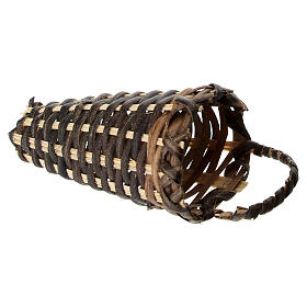 Wicker basket with straps for 10 cm Nativity Scene, h 5 cm