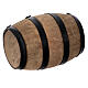 Holzfass mit schwarzen Beschlägen – Höhe 5 cm, Krippenzubehör für 10–12 cm Figuren-Serie s2