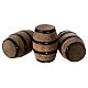 Holzfass mit schwarzen Beschlägen – Höhe 5 cm, Krippenzubehör für 10–12 cm Figuren-Serie s3