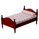 Doppelbett in Miniatur, 8,5 x 10 x 16,5 cm, für Krippen mit 12 cm Figuren-Serie s2