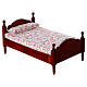 Doppelbett in Miniatur, 8,5 x 10 x 16,5 cm, für Krippen mit 12 cm Figuren-Serie s3