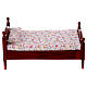 Doppelbett in Miniatur, 8,5 x 10 x 16,5 cm, für Krippen mit 12 cm Figuren-Serie s4